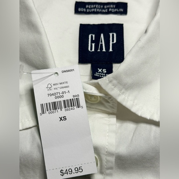NWT GAP Perfect Shirt Long Sleeve Button Down Shirt Size XS - Picture 4 of 5